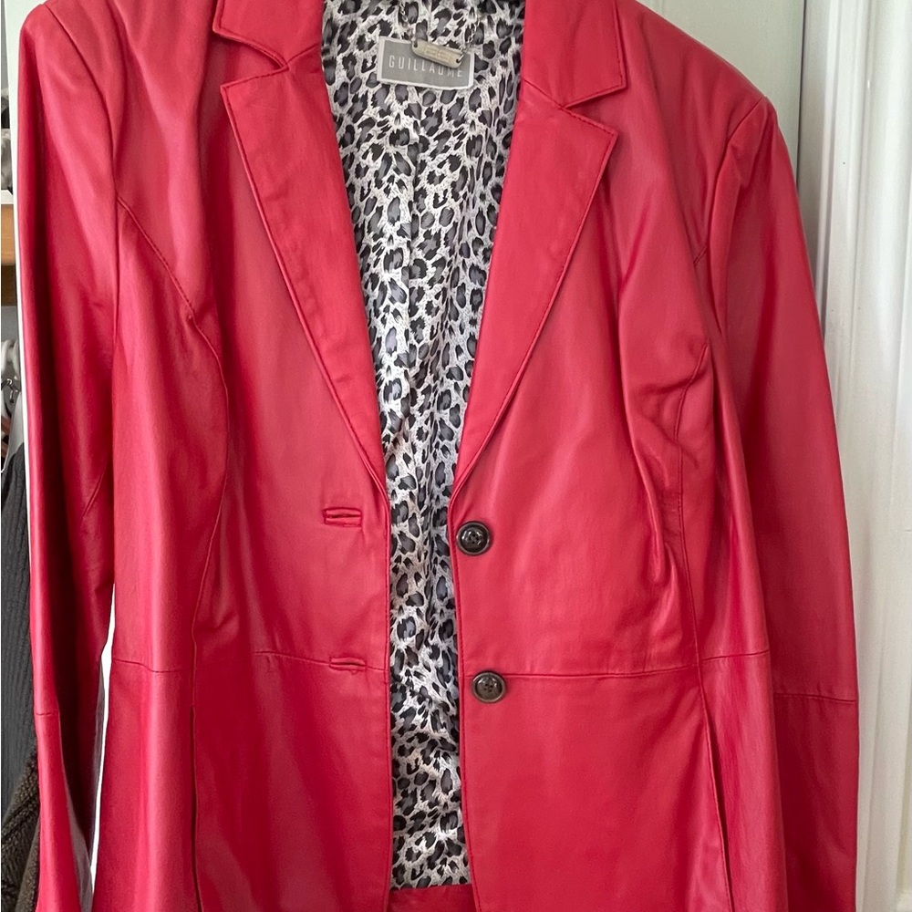 Red Women's Jacket leather